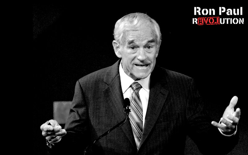 Ron Paul speaking at event
