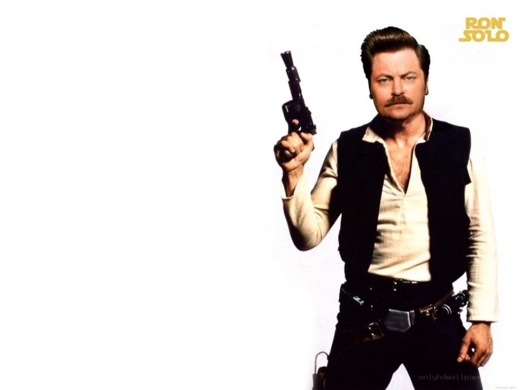 Ron Swanson as Han Solo