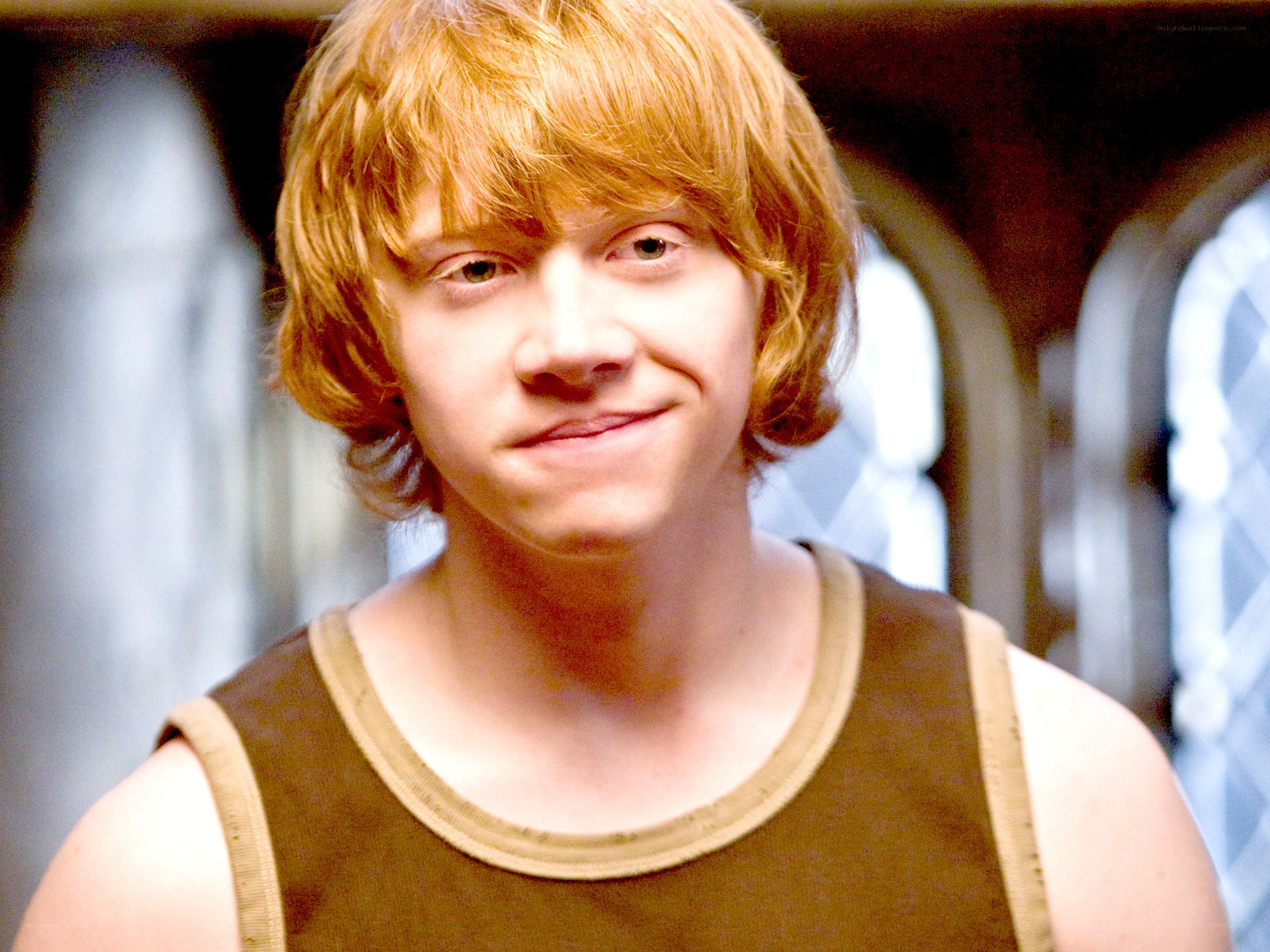 Ron Weasley in a tank top