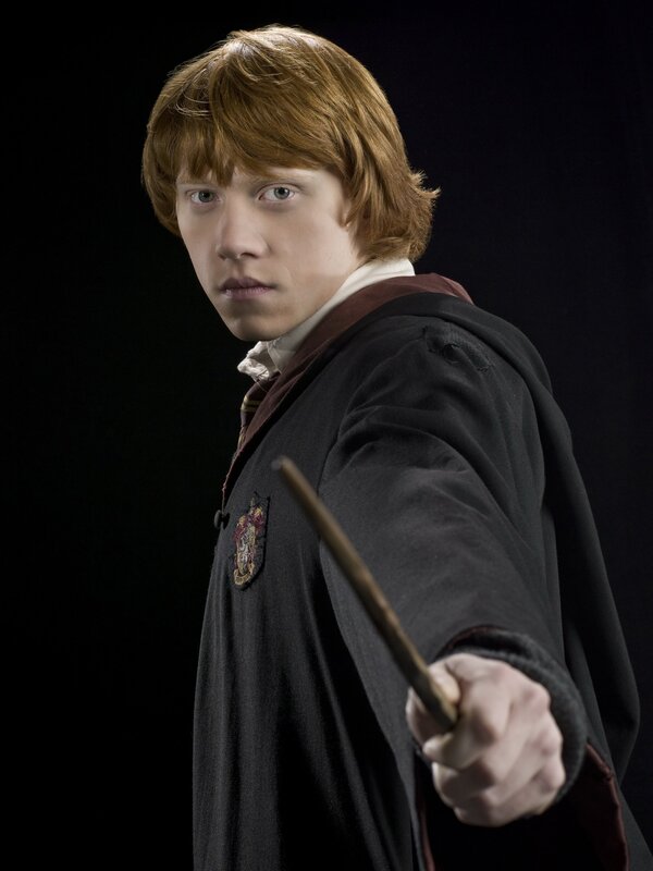 Ron Weasley with wand