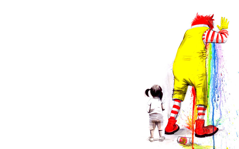 Ronald McDonald painting