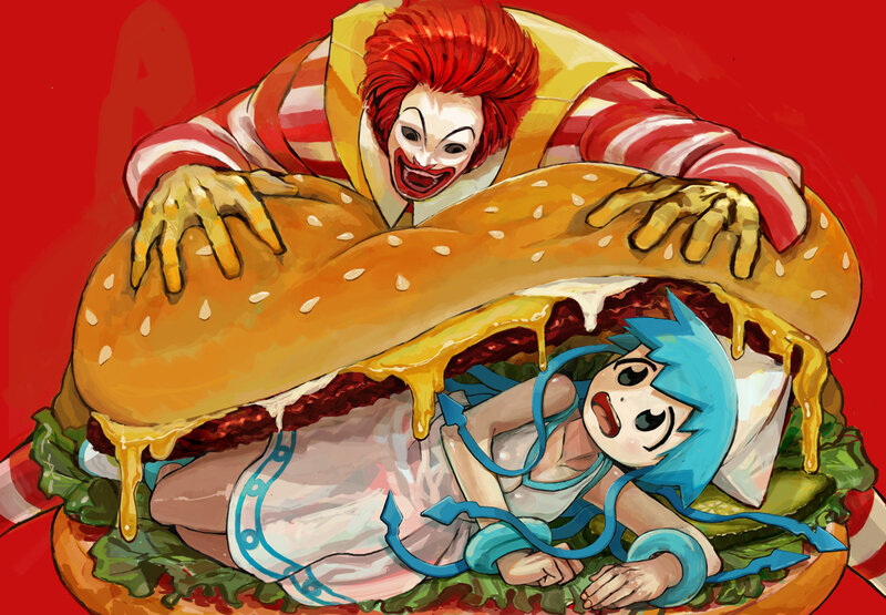 Ronald McDonald with Girl