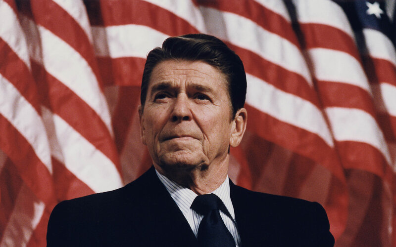 Ronald Reagan Portrait — Red