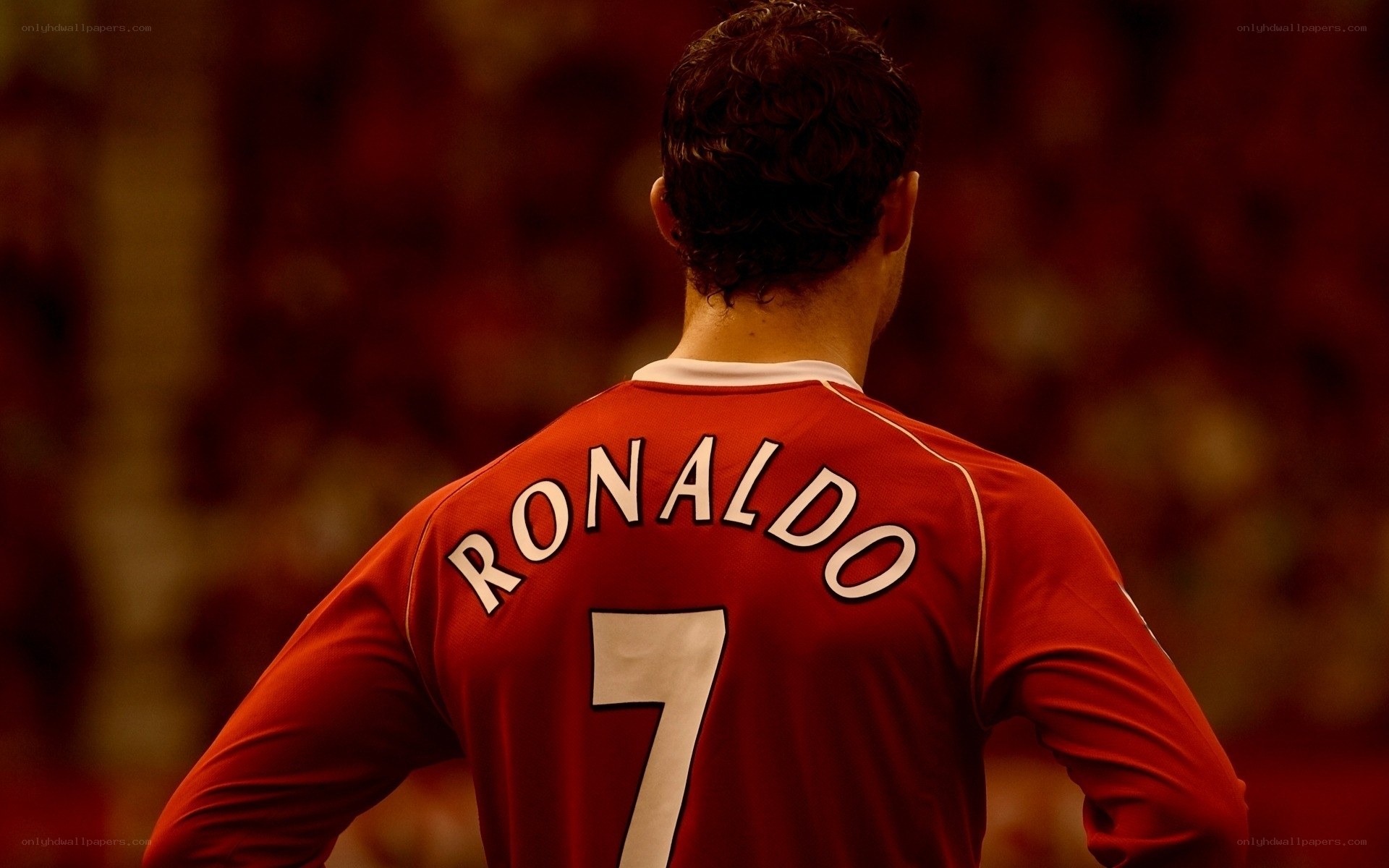 Ronaldo in red jersey