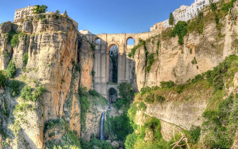 Ronda Bridge and Cliffs — Blue