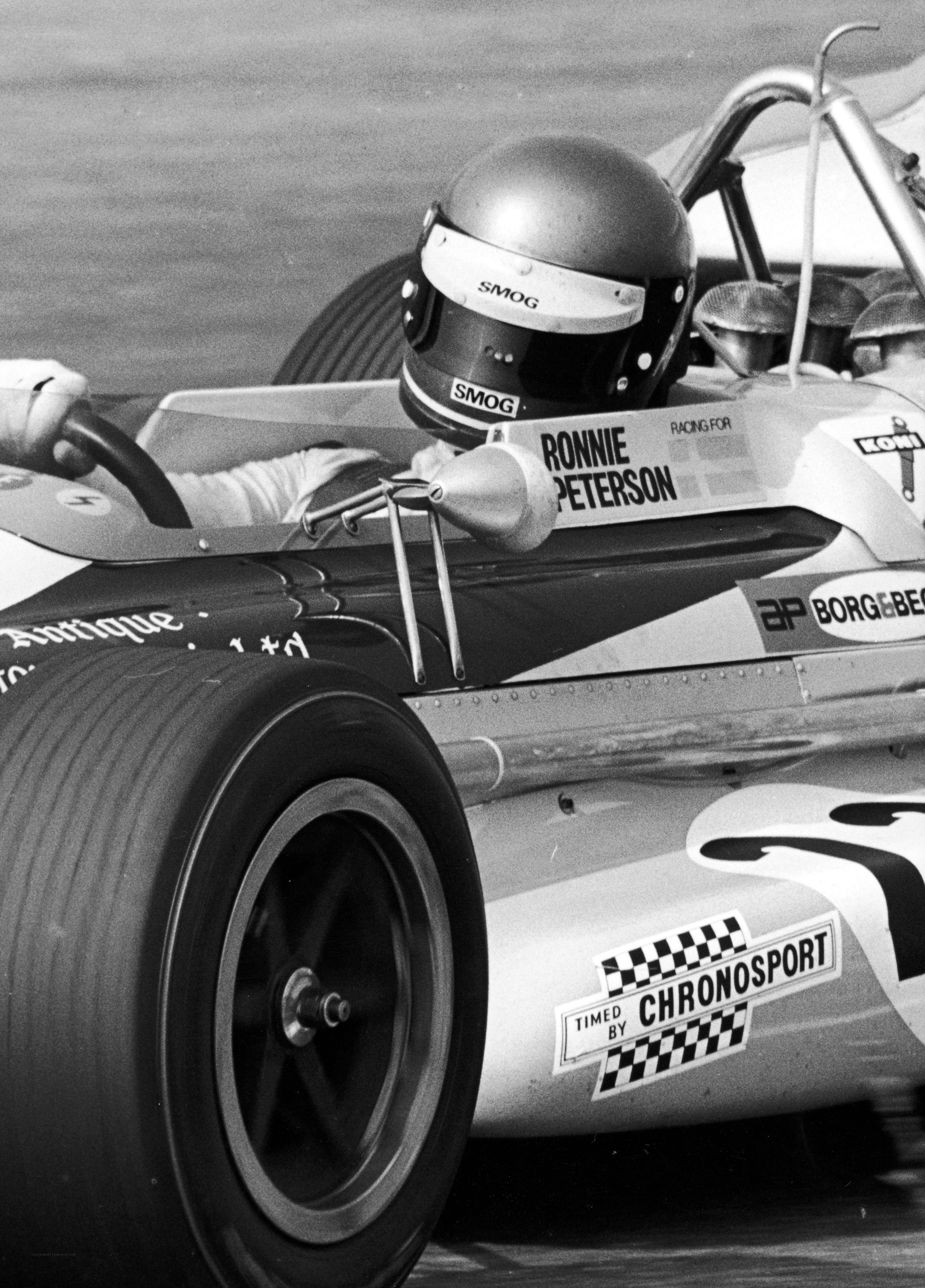 Ronnie Peterson in racing car