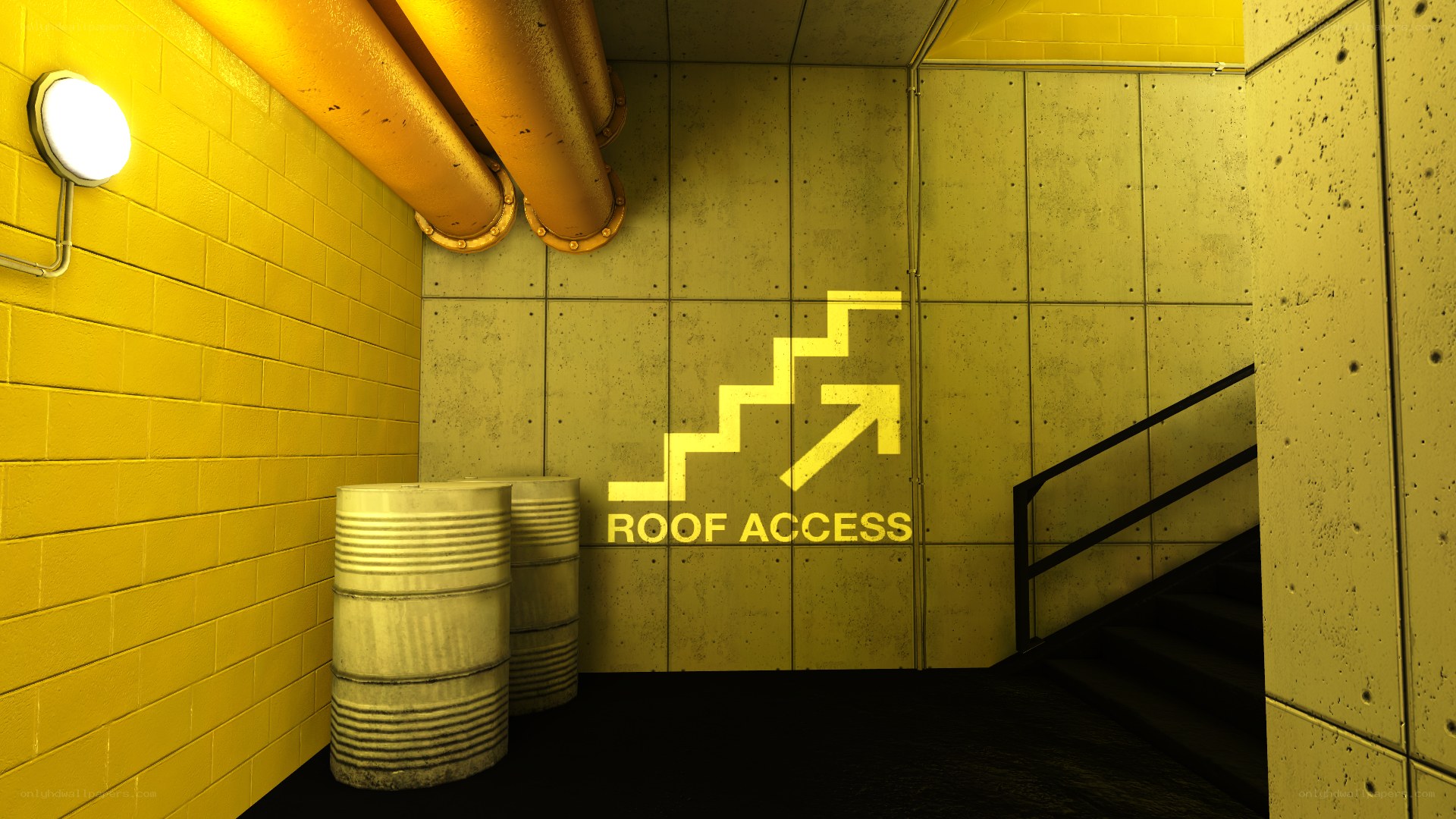 Roof access stairwell