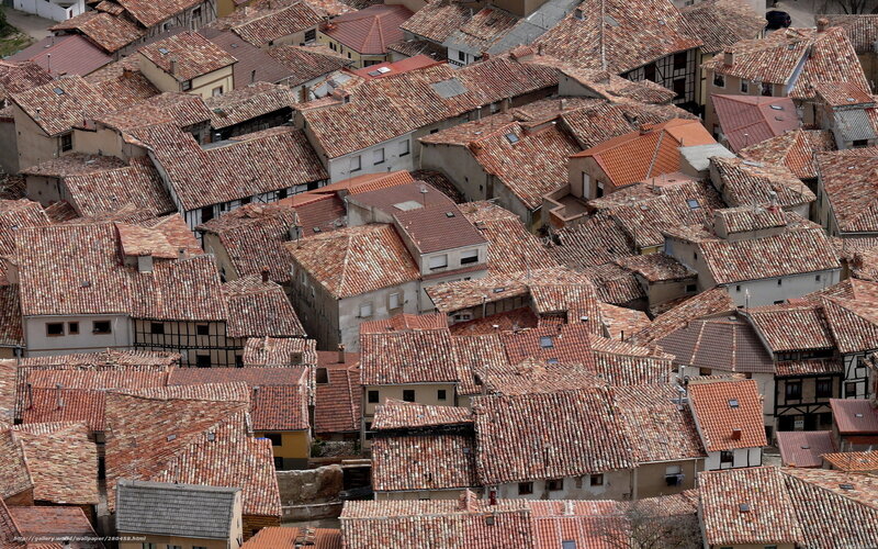 Roof tiles in a historic town