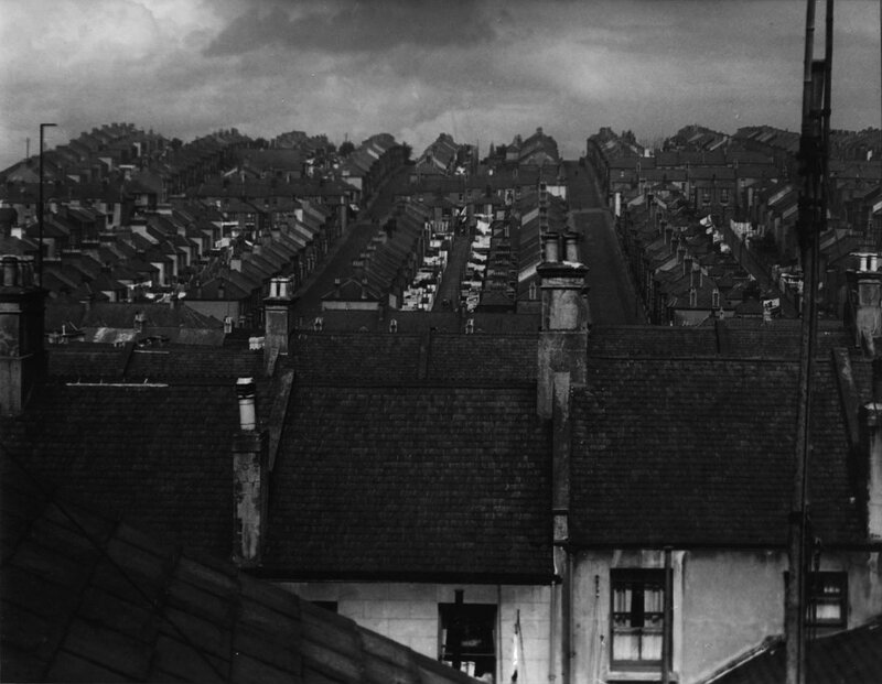 Roofline view of a residential area