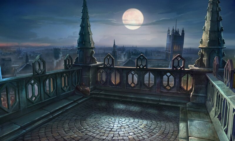 Rooftop Balcony at Night