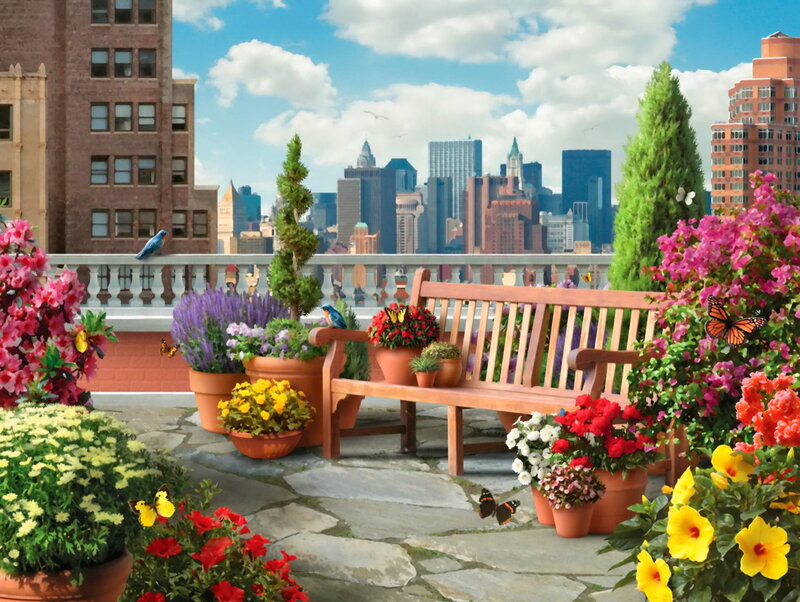 Rooftop Garden Bench
