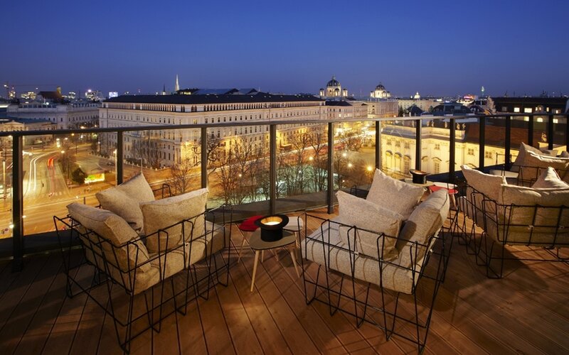Rooftop Lounge Seating — Brown