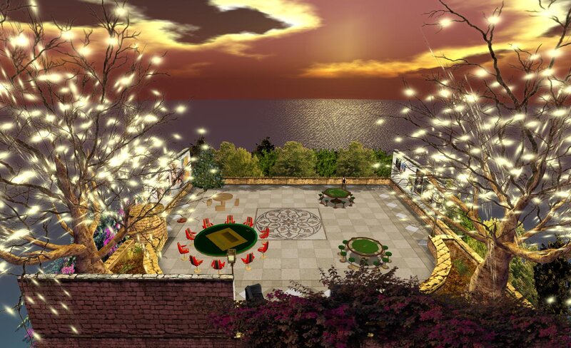 Rooftop Patio with Tables