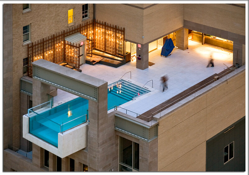 Rooftop Pool Area — Blue