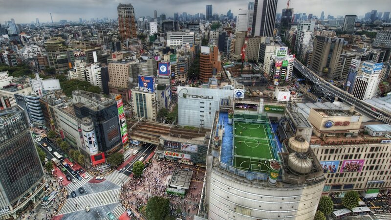 Rooftop Soccer Field — Gray, Busy, Afternoon