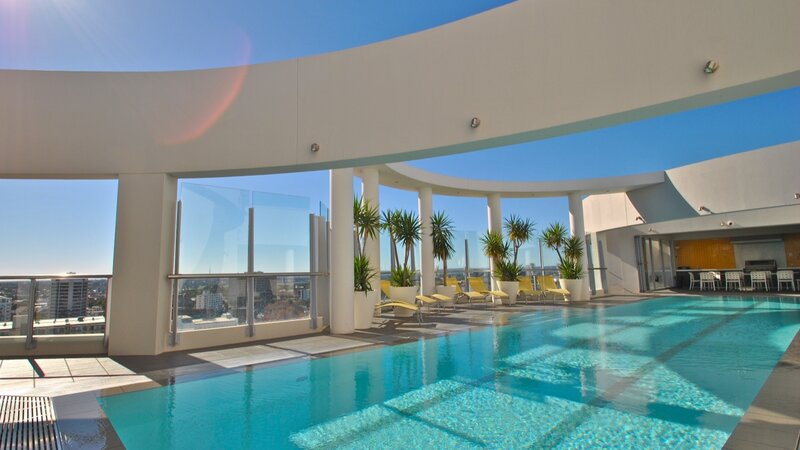 Rooftop Swimming Pool — Blue