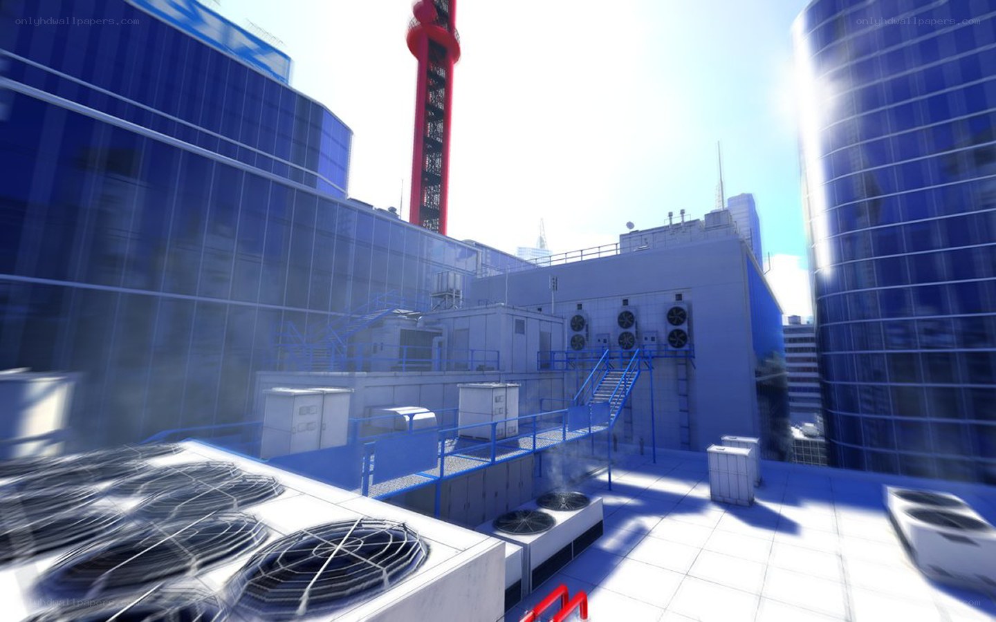 rooftop with air conditioning units