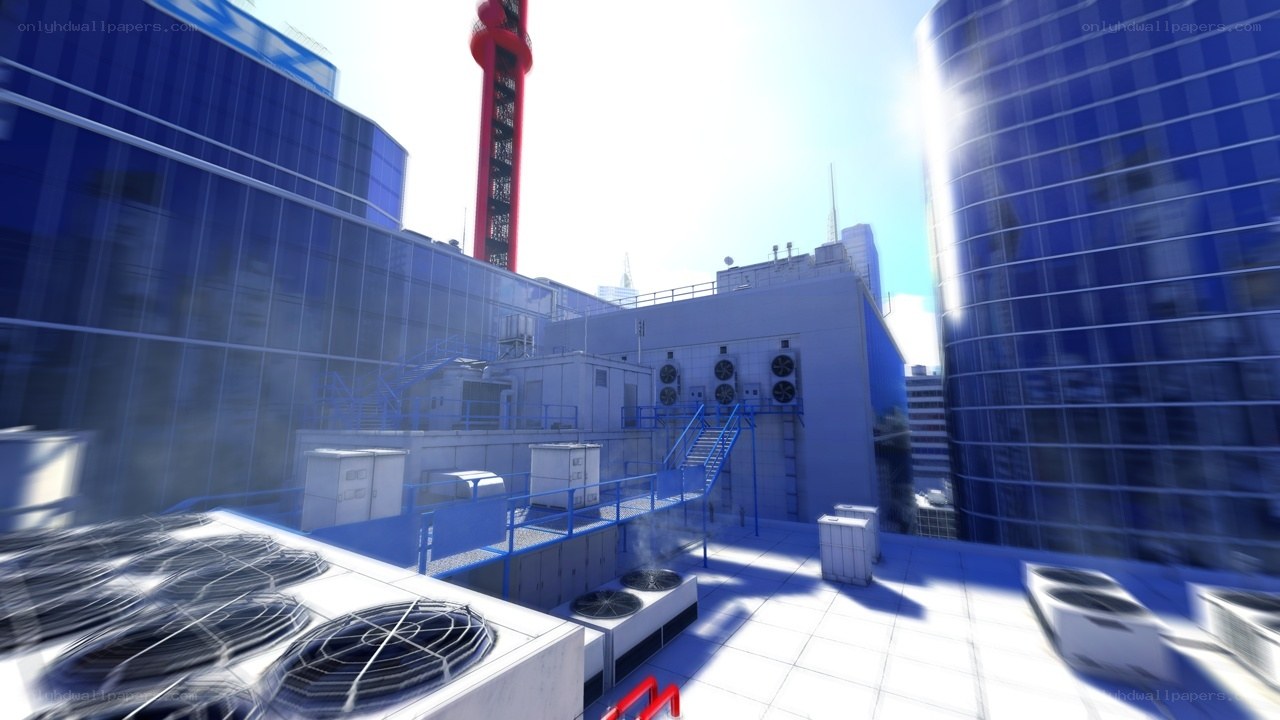 Rooftop with air conditioning units