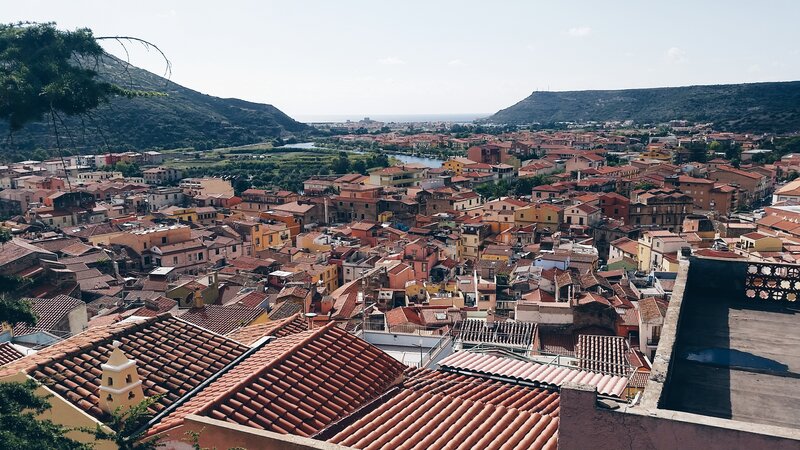 Rooftops of a Coastal Town