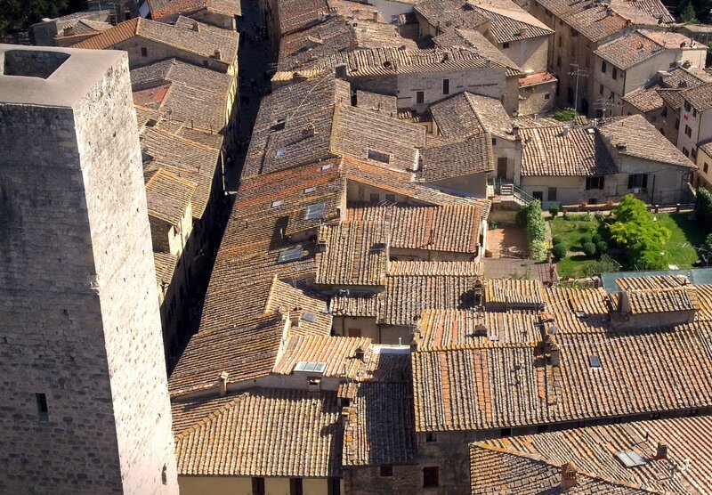 rooftops of a historic italian town