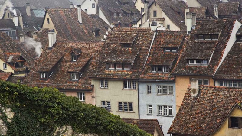 rooftops of a historic town