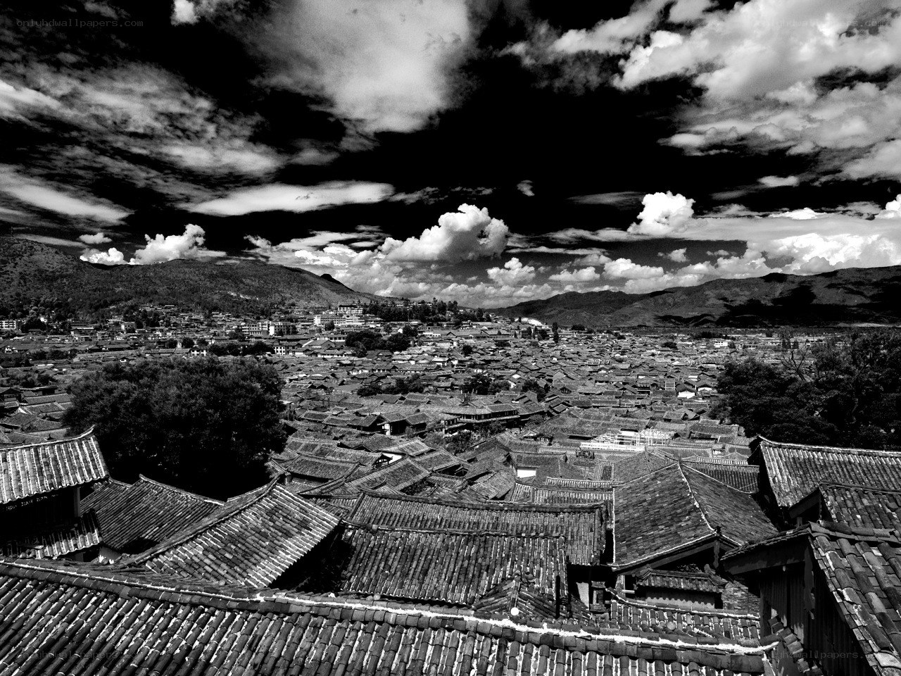 rooftops of ancient town