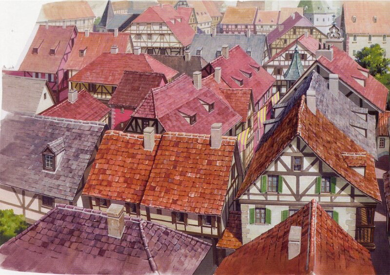 Rooftops of Old Town — Red