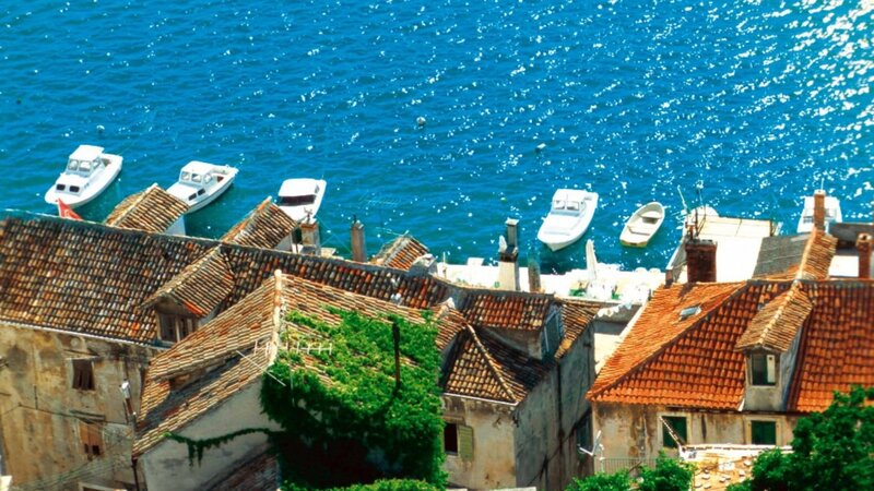 Rooftops Overlooking Sea