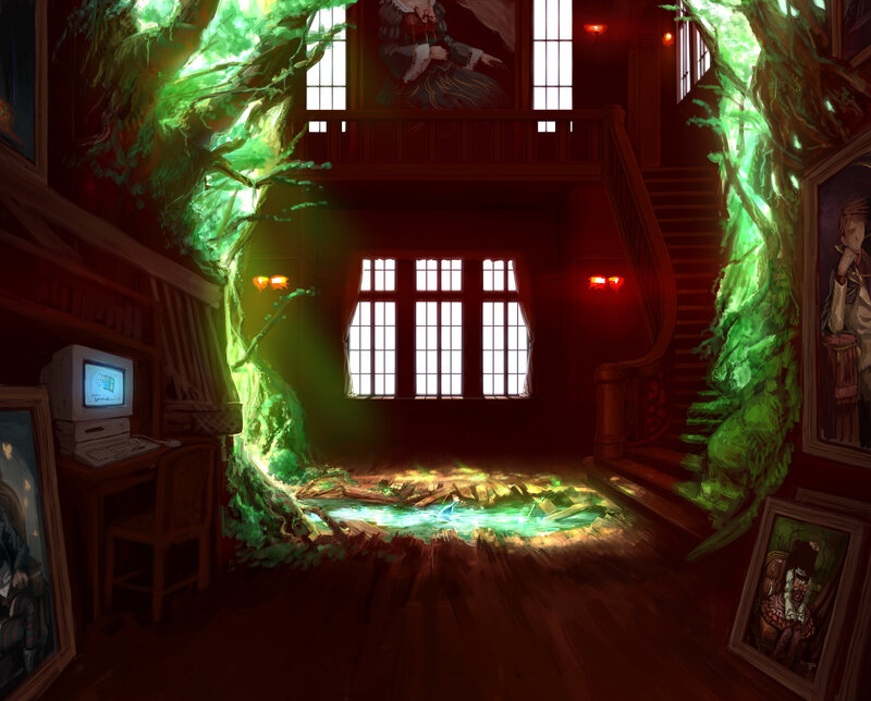 Room with Glowing Vines