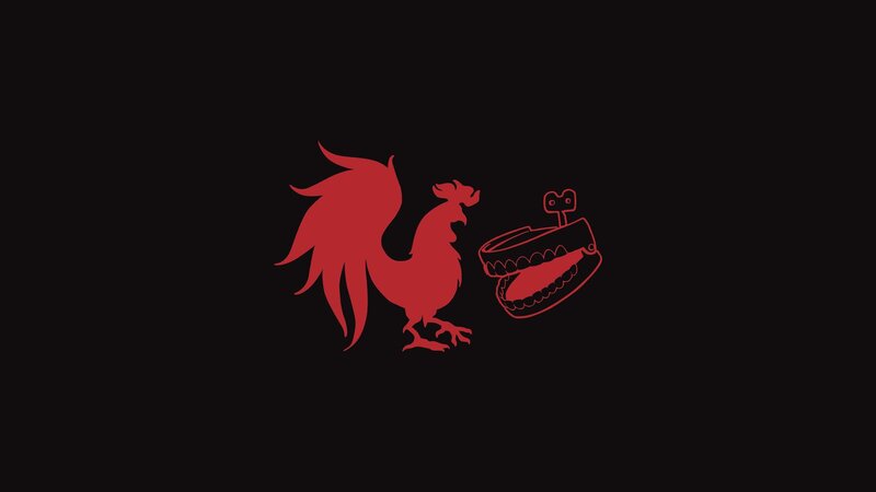 Rooster and Toy Mouth