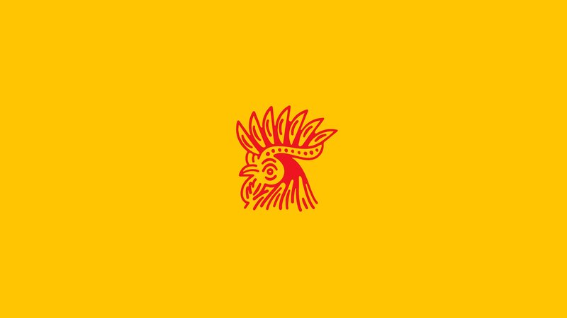 Rooster Head Illustration