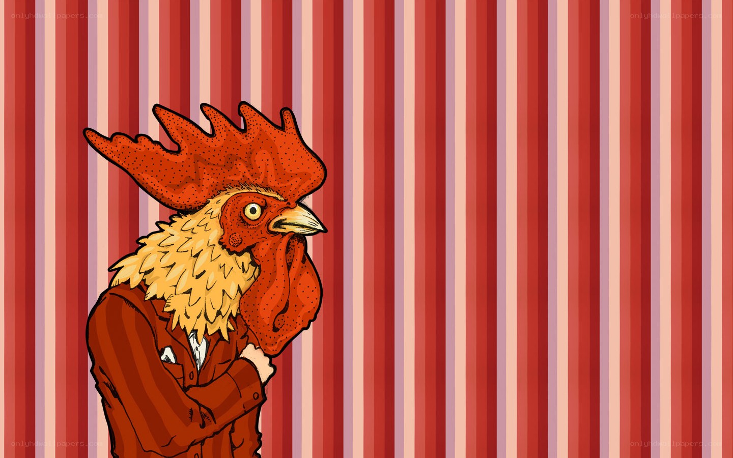 rooster in a suit
