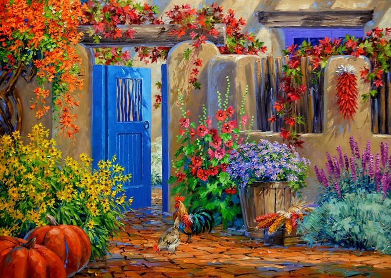 Rooster in Courtyard