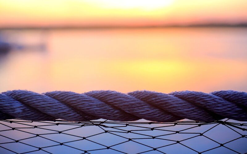Rope and Net at Sunset