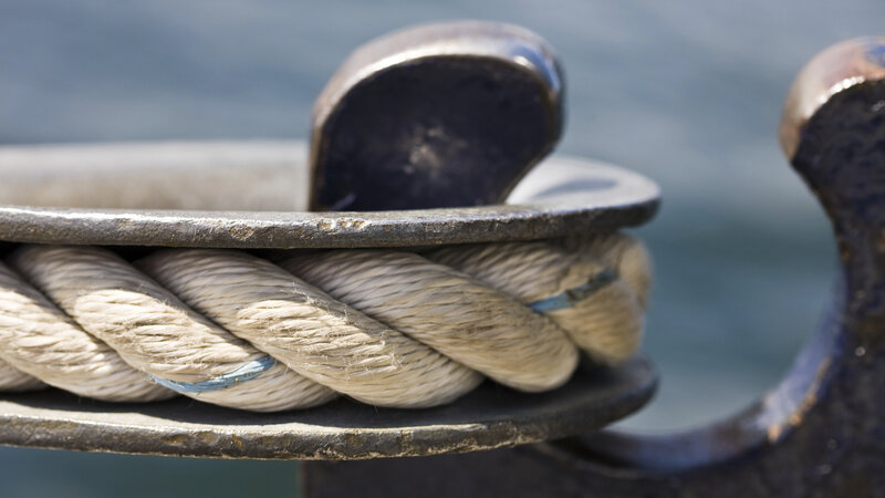Rope on Metal Cleat