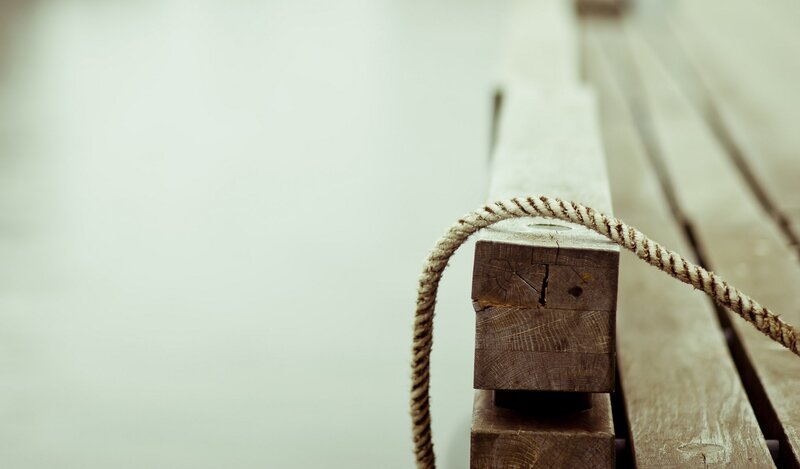 rope on wooden beam