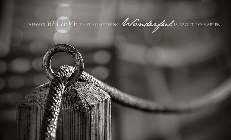 Rope on Wooden Post — Black