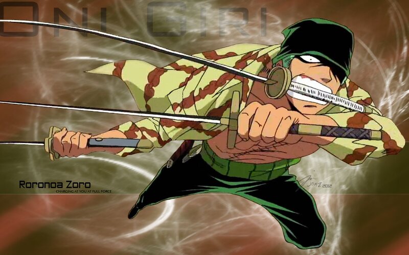 Roronoa Zoro charging forward