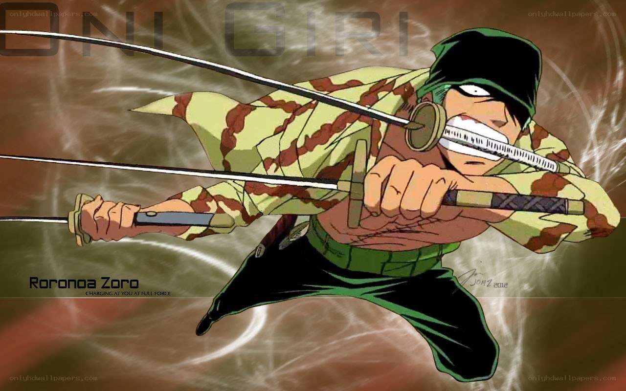 Roronoa Zoro charging forward