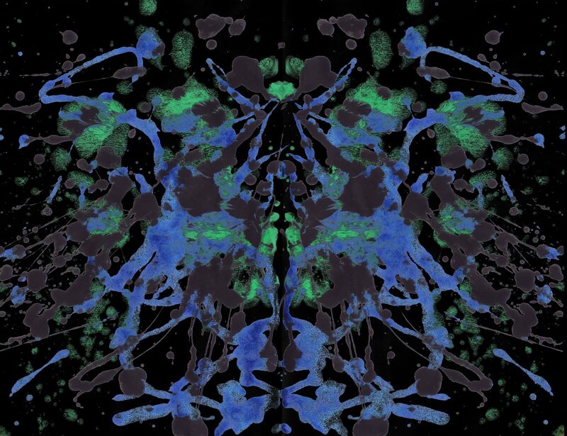 Rorschach Inkblot Pattern — Black