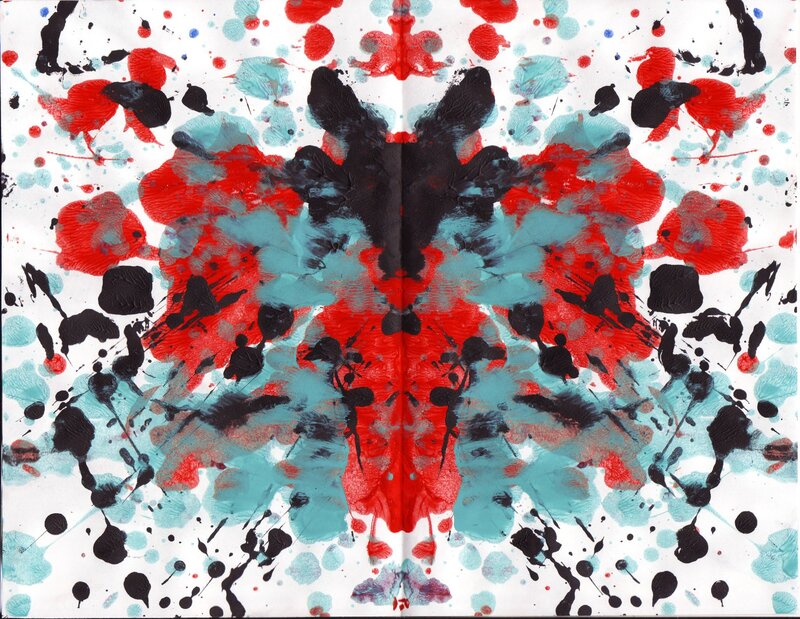 Rorschach Inkblot Test — Red, Chaotic