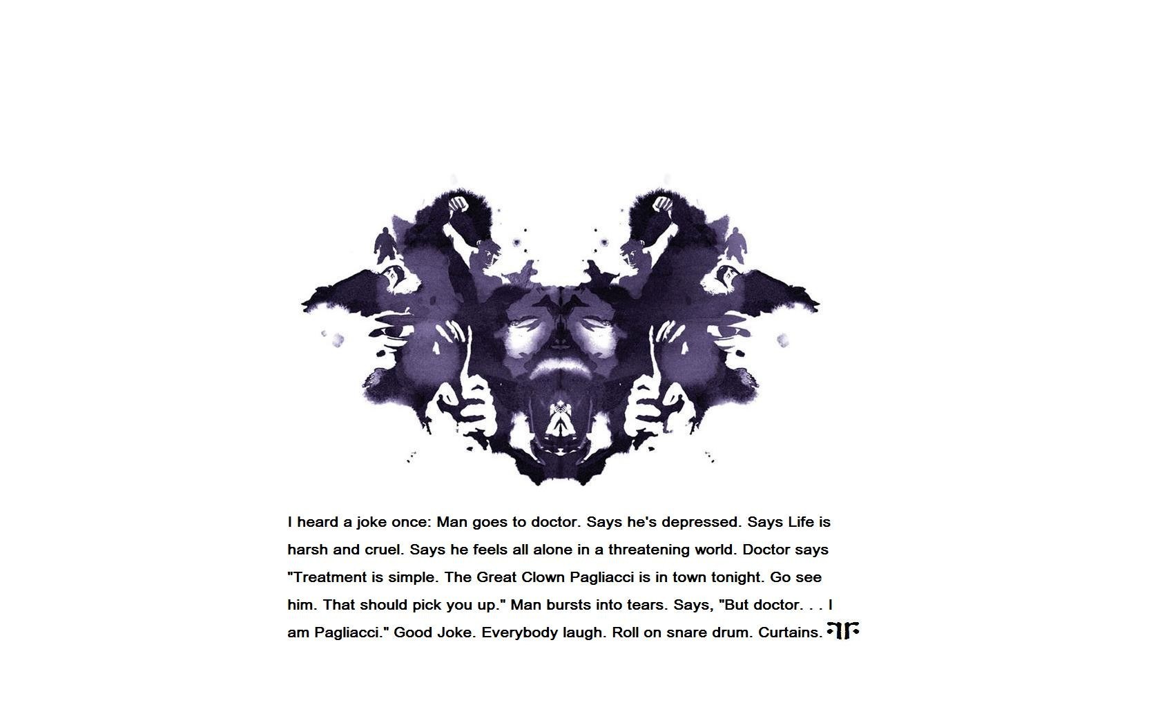 Rorschach inkblot with joke