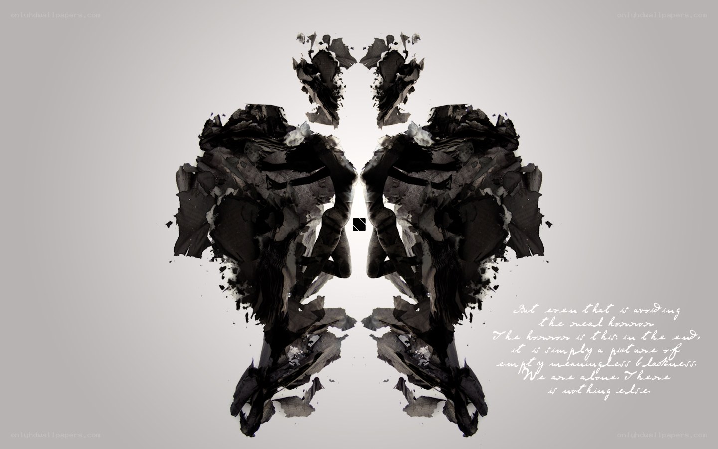Rorschach inkblot with text