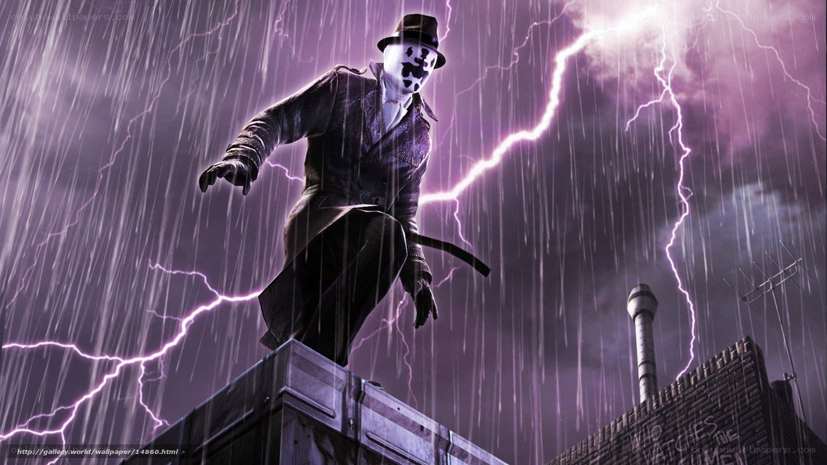 Rorschach on a rooftop