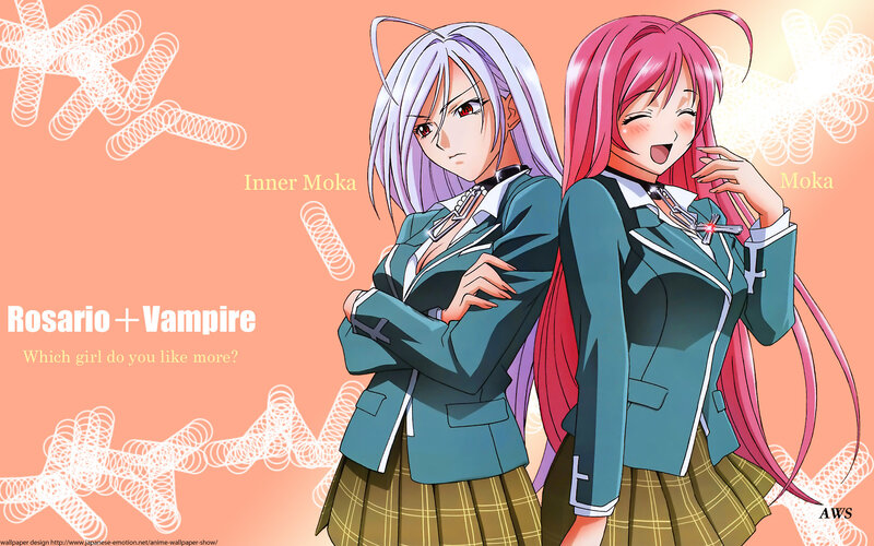 Rosario + Vampire characters