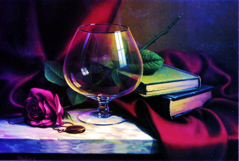 Rose and Brandy Glass