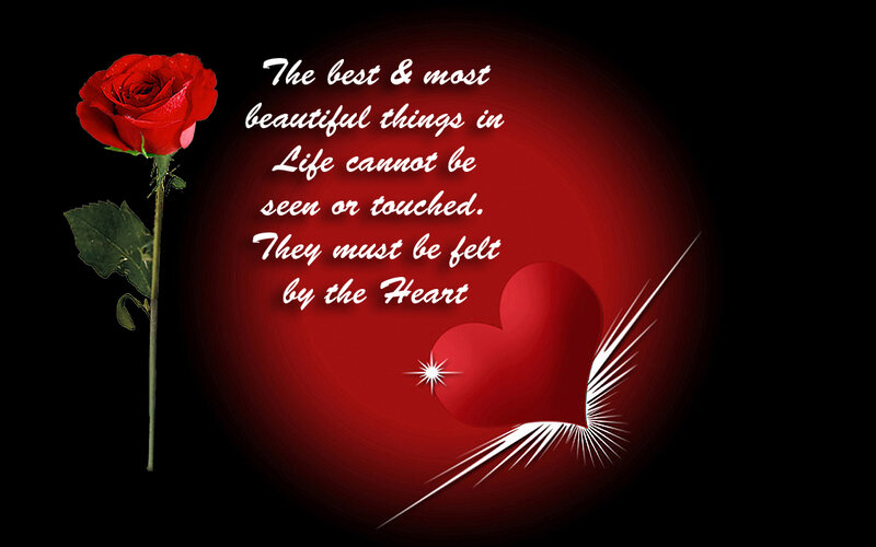 rose and heart quote