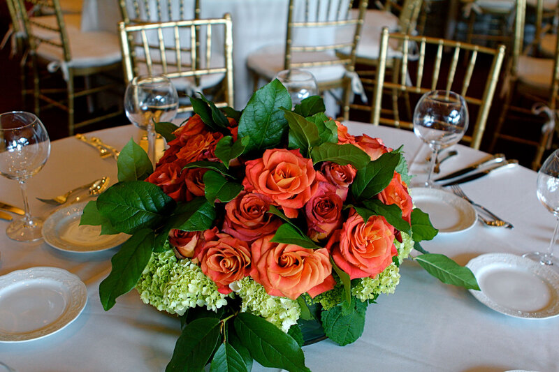 Rose and Hydrangea Centerpiece