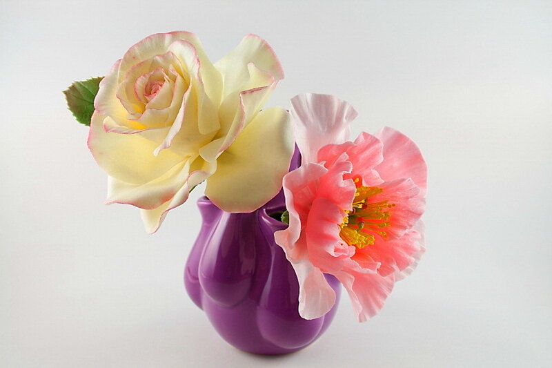 Rose and Peony in Vase
