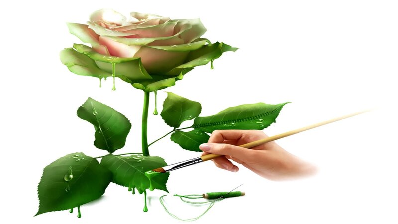 Rose Being Painted